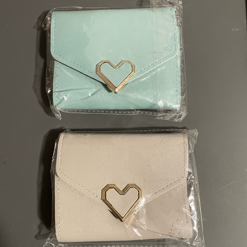 2 Heart Trifold Wallets